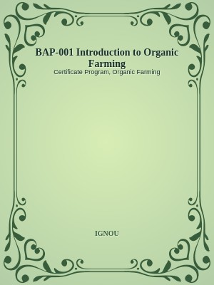 BAP-001 Introduction to Organic Farming